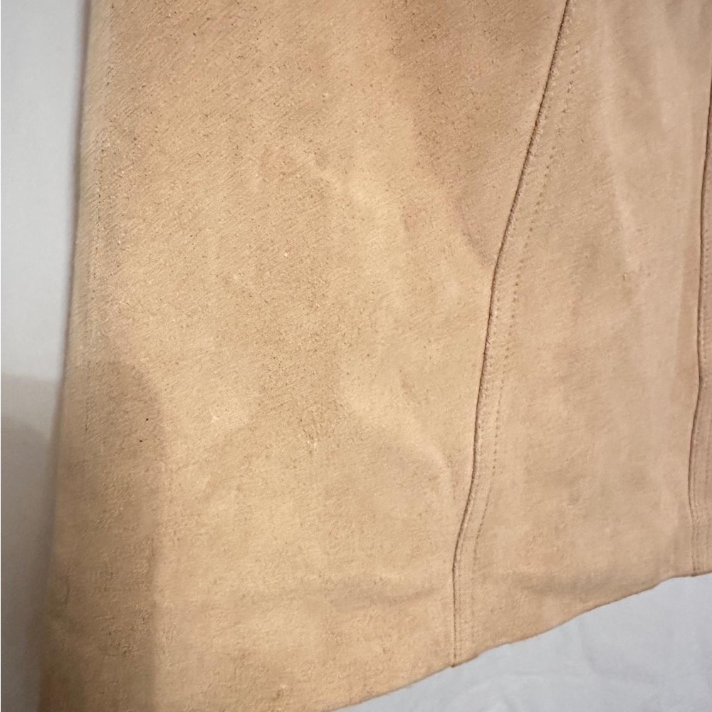 MICHAEL KORS Leather Skirt Knee Length in Cream | Size: 10 - Picture 16 of 16